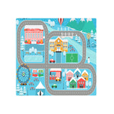 NNEAGS 2X 20cm Kids Rug Street Map Play Mat, Educational Baby Theme Park Area Rugs