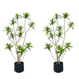 NNEAGS 2X 150cm Lily Bamboo Plant Tree Living Room Artificial Plant Home Accent Decoration