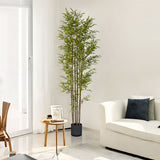 NNEAGS 2X 210cm Lucky Bamboo Tree Bambusa Vulgaris Artificial Plant w/ 7 Branches Home Accent Decor