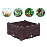 NNEAGS 2X 200cm Raised Planter Box Vegetable Herb Flower Outdoor Plastic Plants Garden Bed Deepen