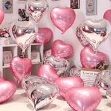 NNETM 10pcs Pink Silver Love Balloons Set