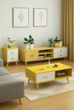NNECN Modern TV Stand Side table & Coffee Table package for Living Room