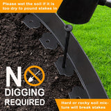 NNETM Garden Edging Kit with Nails Black