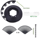 NNETM Garden Edging Kit with Nails Black