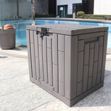 NNETM Outdoor Storage Box Lockable Plastic Deck Organizer