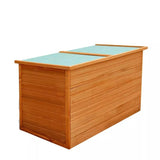 NNEVL Garden Storage Box Brown 120x50x60 cm Poly Rattan