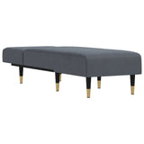 NNEVL Chaise Longue Dark Grey Velvet