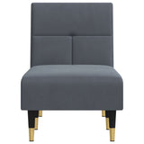 NNEVL Chaise Longue Dark Grey Velvet