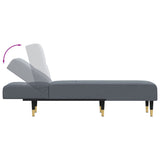NNEVL Chaise Longue Dark Grey Velvet