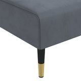 NNEVL Chaise Longue Dark Grey Velvet