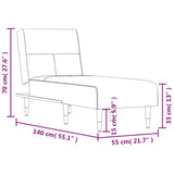 NNEVL Chaise Longue Dark Grey Velvet