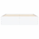 NNEVL Bed Frame with Drawers White 135x190 cm Engineered Wood