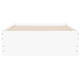 NNEVL Bed Frame with Drawers White 90x190 cm Engineered Wood