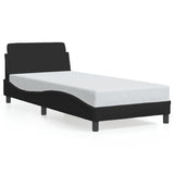 NNEVL Bed Frame with Headboard Black 90x190 cm Fabric