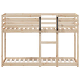 NNEVL Bunk Bed without Mattress 92x187 cm Single Solid Wood Pine