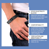 NNEOBA 2pcs Energy Therapy Bracelets Circulation Support Black