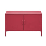 NNEDSZ Artiss Buffet Sideboard Metal Cabinet - BASE Pink
