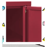 NNEDSZ Artiss Buffet Sideboard Metal Cabinet - BASE Pink