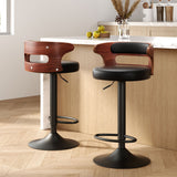 NNEDSZ Artiss 2x Bar Stools Gas Lift Faux Leather