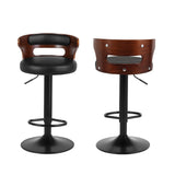NNEDSZ Artiss 2x Bar Stools Gas Lift Faux Leather