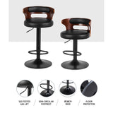 NNEDSZ Artiss 2x Bar Stools Gas Lift Faux Leather