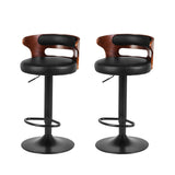 NNEDSZ Artiss 2x Bar Stools Gas Lift Faux Leather