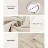 NNEDSZ 2X 132x160cm Blockout Sheer Curtains Beige