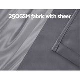 NNEDSZ 2X 132x213cm Blockout Sheer Curtains Charcoal