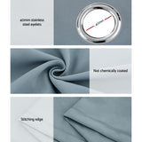 NNEDSZ 2X 132x213cm Blockout Sheer Curtains Light Grey