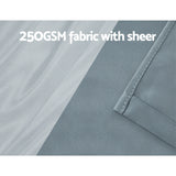 NNEDSZ 2X 132x274cm Blockout Sheer Curtains Light Grey