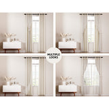NNEDSZ 2X 132x304cm Blockout Sheer Curtains Beige
