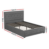 NNEDSZ Artiss Bed Frame Double Size Gas Lift Grey TIYO