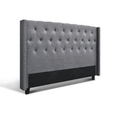 NNEDSZ Artiss Bed Head Headboard King Size Fabric - LUCA Grey