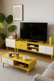 NNECN Modern TV Stand Side table & Coffee Table package for Living Room