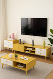 NNECN Modern TV Stand Side table & Coffee Table package for Living Room