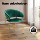 NNEDSZ Artiss Dining Chairs Set of 2 Velvet Hollow Armchair Green
