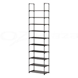 NNEDSZ Shoe Rack Shoe Storage Shelf 10-tier 20 Pairs DIY Stackable Black Metal