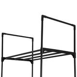 NNEDSZ Shoe Rack Shoe Storage Shelf 10-tier 20 Pairs DIY Stackable Black Metal