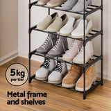 NNEDSZ Shoe Rack Shoe Storage Shelf 10-tier 20 Pairs DIY Stackable Black Metal