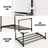 NNEDSZ Shoe Rack Shoe Storage Shelf 10-tier 20 Pairs DIY Stackable Black Metal