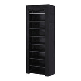 NNEDSZ Shoe Rack 10-tier 27 Pairs Removable Cover Black