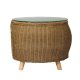 NNEDSZ Gardeon Coffee Side Table Wicker Aluminium Desk Pet Bed Storage Outdoor Furniture