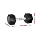 NNEDSZ 20kg Hex Dumbbells Set Dumbbells Weights Lifting Bench Gym Workout 2x10kg