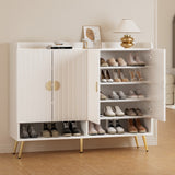 NNEDSZ Artiss Shoe Rack Cabinet 5 Tiers 30 Pairs White