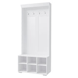 NNEDSZ Shoe Cabinet Storage Rack Shoe Bench Hall Tree Coat Rack White 180CM