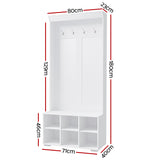 NNEDSZ Shoe Cabinet Storage Rack Shoe Bench Hall Tree Coat Rack White 180CM