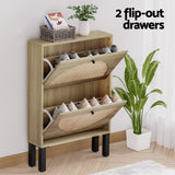 NNEDSZ Shoe Cabinet 2 Drawers Rattan 6 Pairs