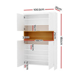 NNEDSZ Artiss Shoe Rack Storage Cabinet 9 Tiers White