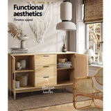 NNEDSZ Artiss Rattan Buffet Sideboard - BRIONY Oak