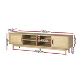 NNEDSZ Artiss TV Cabinet Entertainment Unit 180cm Rattan Cole
